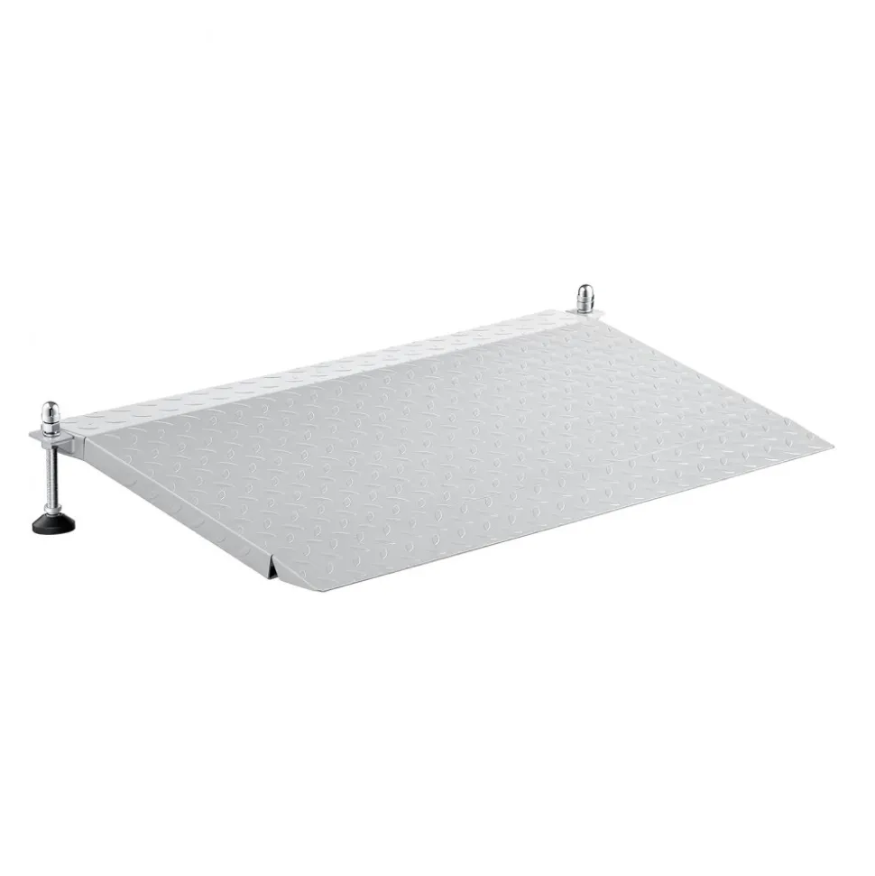 VEVOR Threshold Ramp for Doorways, 42.5 x 23.2 in, Platform Aluminum Wheelchair Ramp with Adjustable Height, Non-Slip Door Threshold Ramps, 1000 lbs Capacity, for Home Steps, Wheelchairs, Walkers