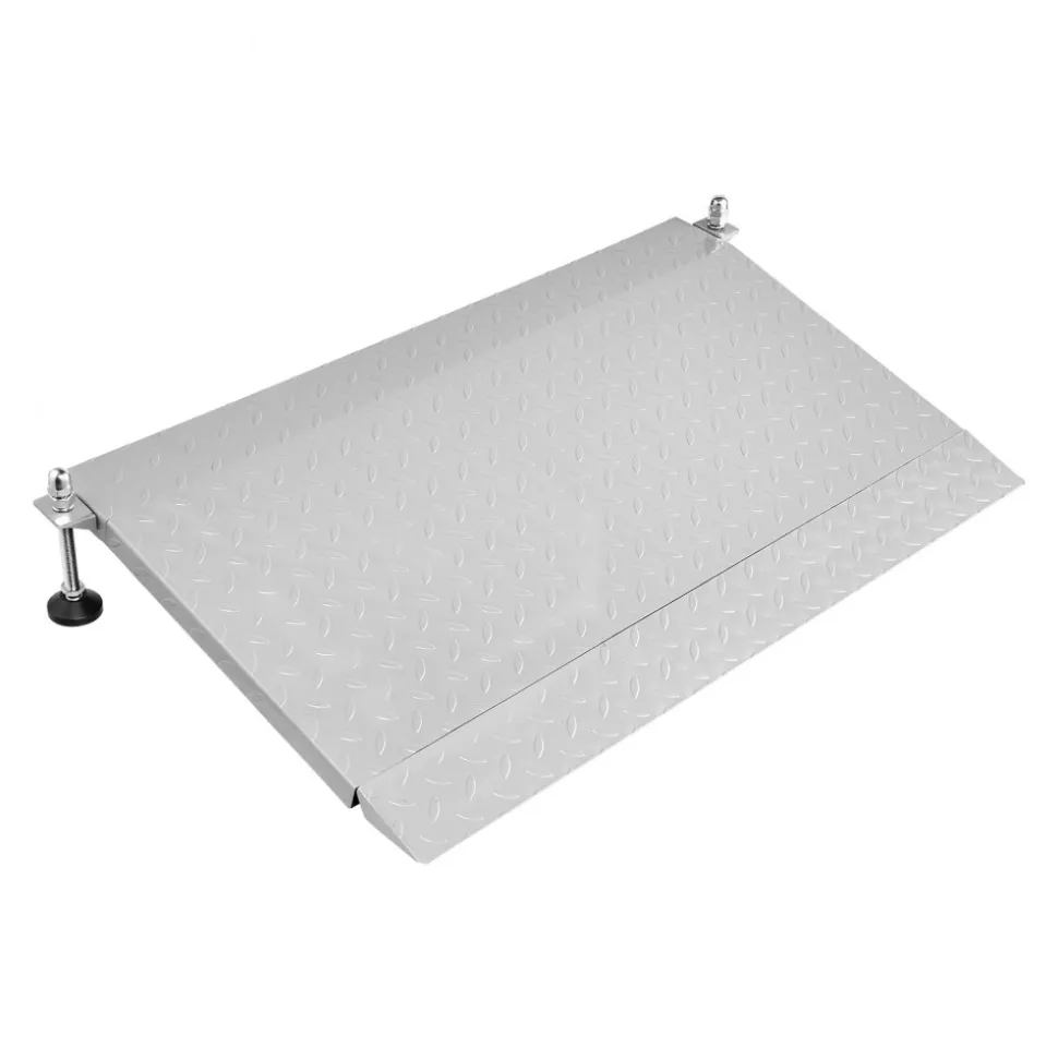 VEVOR Threshold Ramp for Doorways, 42.5 x 23.2 in, Platform Aluminum Wheelchair Ramp with Adjustable Height, Non-Slip Door Threshold Ramps, 1000 lbs Capacity, for Home Steps, Wheelchairs, Walkers