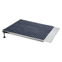 VEVOR Threshold Ramp for Doorways, 36 x 36 in, Platform Aluminum Wheelchair Ramp with Adjustable Height, Non-Slip Door Threshold Ramps, 700 lbs Load Capacity, for Home Steps, Wheelchairs, Walkers