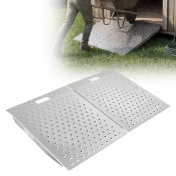 VEVOR Threshold Ramp for Doorways, 29.5 x 24.3 in, Platform Aluminum Wheelchair Ramp, Non-Slip Door Threshold Ramps, 750 lbs Load Capacity, for Home Steps, Curbs, Wheelchairs, Walkers, Scooter, Carts