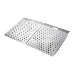 VEVOR Threshold Ramp for Doorways, 29.5 x 24.3 in, Platform Aluminum Wheelchair Ramp, Non-Slip Door Threshold Ramps, 750 lbs Load Capacity, for Home Steps, Curbs, Wheelchairs, Walkers, Scooter, Carts