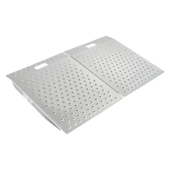 VEVOR Threshold Ramp for Doorways, 29.5 x 24.3 in, Platform Aluminum Wheelchair Ramp, Non-Slip Door Threshold Ramps, 750 lbs Load Capacity, for Home Steps, Curbs, Wheelchairs, Walkers, Scooter, Carts