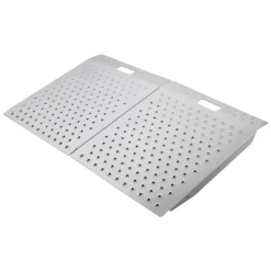 VEVOR Threshold Ramp for Doorways, 29.5 x 24.3 in, Platform Aluminum Wheelchair Ramp, Non-Slip Door Threshold Ramps, 750 lbs Load Capacity, for Home Steps, Curbs, Wheelchairs, Walkers, Scooter, Carts