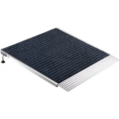 VEVOR Threshold Ramp for Doorways, 24 x 35.8 in, Platform Aluminum Wheelchair Ramp with Adjustable Height, Non-Slip Door Threshold Ramps, 800 lbs Load Capacity, for Home Steps, Wheelchairs, Walkers