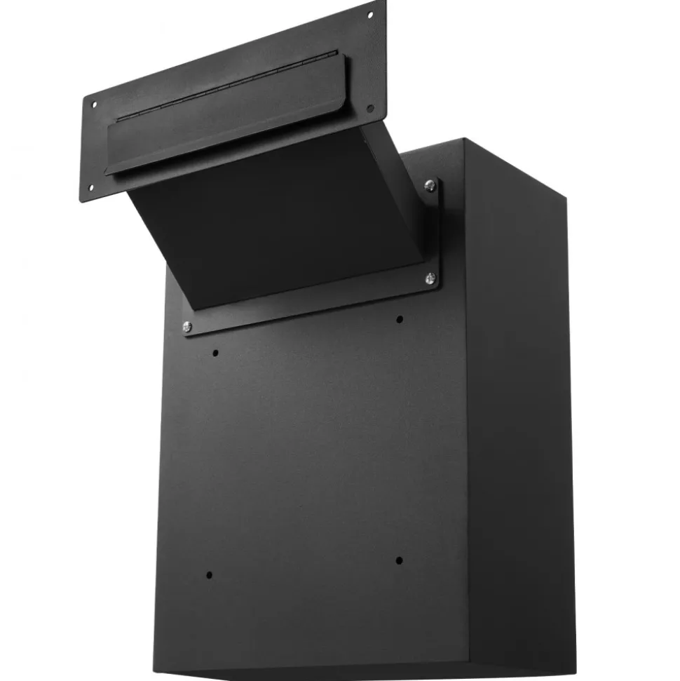 VEVOR Through The Wall Drop Box, Heavy Duty Steel Through the Wall Mailbox with 2.8-7.9" 13" Combination Lock, 12.5x6.3x16.9" Mail Drop Box, Black