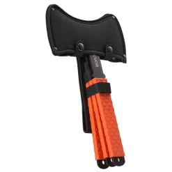 VEVOR Throwing Axes and Tomahawks, 3 Pack 11.9 inch Double Bit Axe Throwing Hatchet Set, Stainless Steel Head with Non-Slip TPR Rubber Handle, with Black Nylon Sheath, for Recreation and Competition