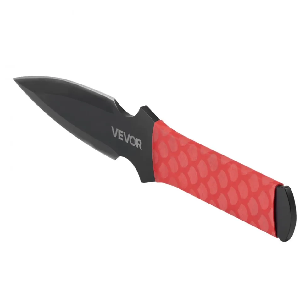 VEVOR Throwing Knives Set, 6 Pack, 8.9 inch Stainless Steel Well-balanced Knives with Protective Black Nylon Sheath, Ideal Companion for Throwing Products Axes, Sturdy for Recreation and Competition