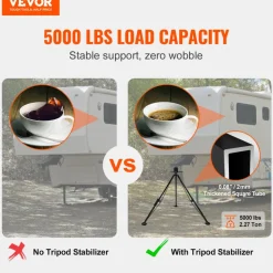 VEVOR 5th Wheel Tripod Stabilizer, 5000 LBS Load Capacity Tripod Fifth Wheel Stabilizer, 35