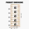 VEVOR 6-Tier Bamboo Shelf, Open Wood Bookshelf, Display Storage Rack Organizer, Freestanding Flower Plant Stand, Multifunctional Bamboo Bookshelf Ideal for Bathroom, Bedroom, Office, Study, Natural