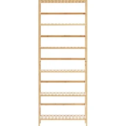 VEVOR 6-Tier Bamboo Shelf, Open Wood Bookshelf, Display Storage Rack Organizer, Freestanding Flower Plant Stand, Multifunctional Bamboo Bookshelf Ideal for Bathroom, Bedroom, Office, Study, Natural