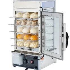 VEVOR 5-Tier Commercial Food Warmer Display, 1200W Food Display Warmer with LED Light, Adjustable Shelf & Stainless Steel Frame, 86℉~230℉ Steam Heating, 120L for Hamburger, Pizza, Bread, Fried Chicken