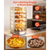 VEVOR 5-Tier Commercial Food Warmer Display, 800W Food Display Warmer with LED Light, Adjustable Shelf and Stainless Steel Frame, 86℉~185℉ Air Heating, 60L for Hamburger, Pizza, Bread, Fried Chicken