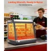 VEVOR 3-Tier Commercial Food Warmer Display, 1200W Food Display Warmer with LED Light, Top Storage and Adjustable Shelves, 86℉~185℉ Steam Heating, 75L for Hamburger, Pizza, Bread, Fried Chicken