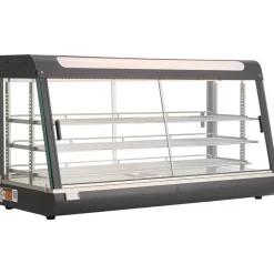 VEVOR 3-Tier Commercial Food Warmer Display, 1600W Food Display Warmer with LED Light, Top Storage and Adjustable Shelves, 86℉~185℉ Steam Heating, 190Qt/180L for Hamburger, Pizza, Bread, Fried Chicken