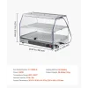 VEVOR 2-Tier Commercial Food Warmer Display, 450W Food Display Warmer with Light, Detachable Shelves and Double-Sided Door Design, 85℉~185℉ Air Heating, 48L for Hamburger, Pizza, Bread, Fried Chicken