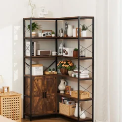 VEVOR 6 Tier Corner Bookshelf, 70