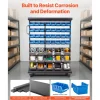VEVOR 7-Tier Double-Sided Rolling Bin Storage Rack, 94 Plastic Bins, Dual-Sided Parts Organizer with Wheels, Mobile Tool Organizer for Garage, Warehouse, Office, Restaurant, Classroom, Kitchen