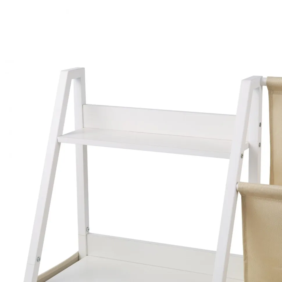 VEVOR 3-Tier Kids Bookshelf, Toy Storage Organizer for Toddler, Book Shelf for Kids Rooms with Sling Book Rack and Storage Bag, Kids Storage Book Shelves for Kids Room, Playroom, Kindergarten, Nursery