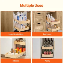 VEVOR 2 Tier Pull Out Cabinet Organizer, 14