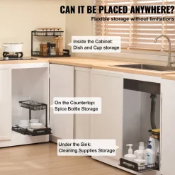 VEVOR 2 Tier Pull Out Cabinet Organizer(10.7
