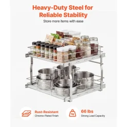 VEVOR 2 Tier Pull Out Cabinet Organizer 14.17