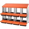 VEVOR 2 Tiers Chicken Nesting Boxes, 8 Compartments, Metal Egg Laying Boxes with Protective Collection Lids, Roll Out Nesting Box, Easy to Assemble, Ideal for Hens, Ducks, Chickens, and Other Poultry