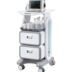 VEVOR 3 Tiers Lab Carts, Lab Utility Cart with 2 Drawers & 1 Top Tray, Mobile Medical Cart with ABS Material, Lab Rolling Cart with 4 Silent Wheels for Lab, Clinic, Hospital, Salon, White