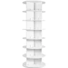 VEVOR 7 Tiers Rotating Shoe Rack Tower, 360°Spinning Shoe Display, Revolving Shoe Rack Storage Round Carousel, Lazy Susan Shoe Rack Organizer, Ideal for Bedroom, Living Room, Entryway, White