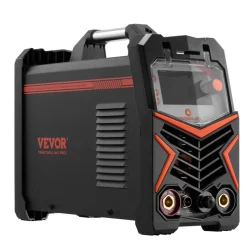 VEVOR TIG Welder, 205A 3-In-1 Welding Machine (Large LED Display)- DC TIG/DC Pulse TIG/MMA(Stick), 110&220V Dual Voltage Electric Welder with IGBT Inverter High-Frequency Start