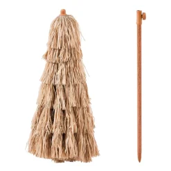 VEVOR Tiki Umbrella, 6 ft Thatched Patio Umbrella with Tilt, Hawaiian Style Beach Parasol with Durable PP Thatch and 8 Metal Ribs, Grass Pool Umbrellas for Beach, Patio, Poolside, Backyard & Garden