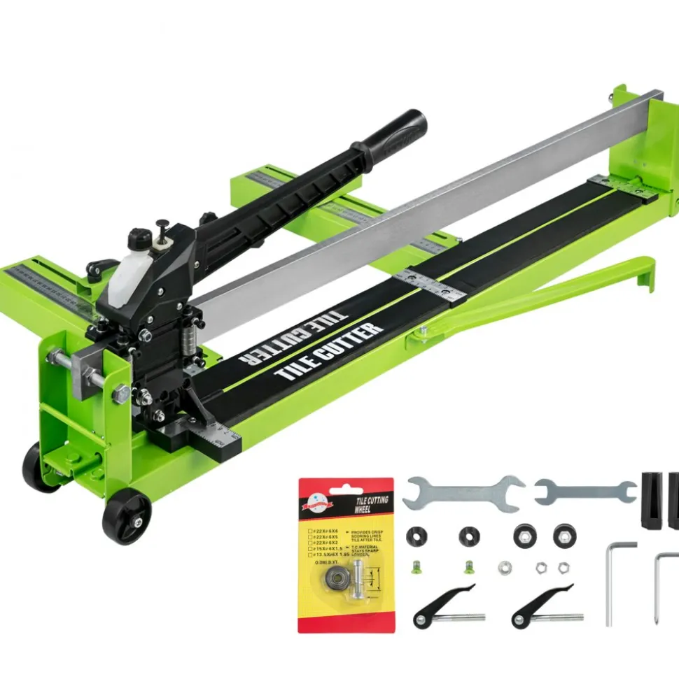 VEVOR Tile Cutter 31.5 Inch Manual Tile Cutter 1.4 Inch Tile Cutting Machine Ceramic Porcelain Tile Cutter with Laser Guide All-Steel Frame and Bonus Spare Cutter Wheels Tile Cutter Hand Tool