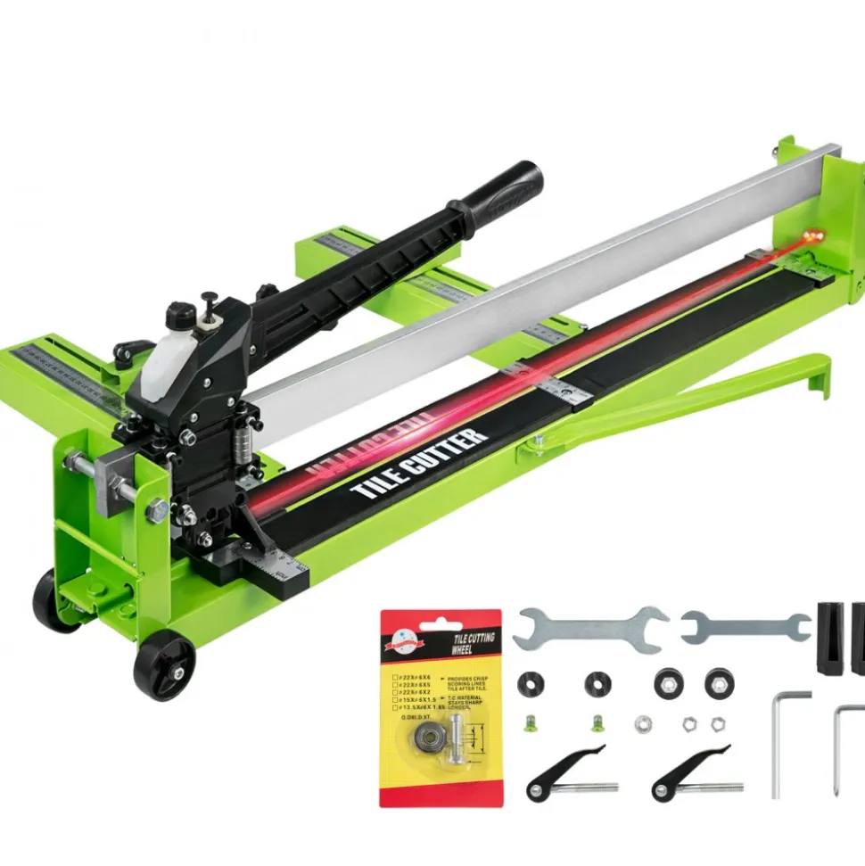 VEVOR Tile Cutter 39 Inch, Manual Tile Cutter All-Steel Frame,Tile Cutting Machine with Laser Guide and Bonus Spare Cutter,Tile Cutter Hand Tool for Precision Cutting Porcelain Ceramic Floor Tiles