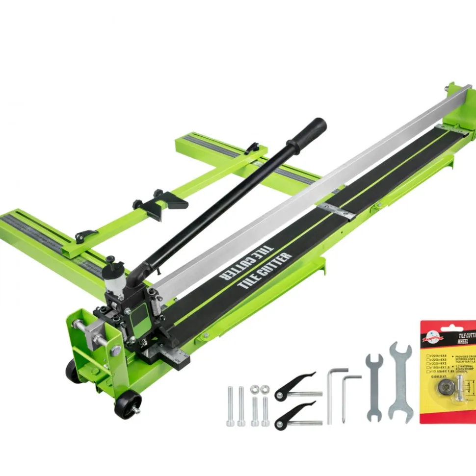 VEVOR Tile Cutter 47 Inch, Manual Tile Cutter All-Steel Frame,Tile Cutting Machine with Laser Guide and Bonus Spare Cutter,Tile Cutter Hand Tool for Precision Cutting Porcelain Ceramic Floor Tiles