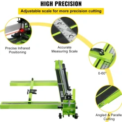 VEVOR Tile Cutter 47 Inch, Manual Tile Cutter All-Steel Frame,Tile Cutting Machine with Laser Guide and Bonus Spare Cutter,Tile Cutter Hand Tool for Precision Cutting Porcelain Ceramic Floor Tiles