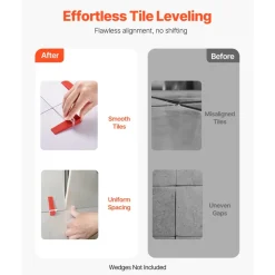 VEVOR Tile Leveling System Clips, 2200-Piece DIY Tile Leveler Spacers, 1/16