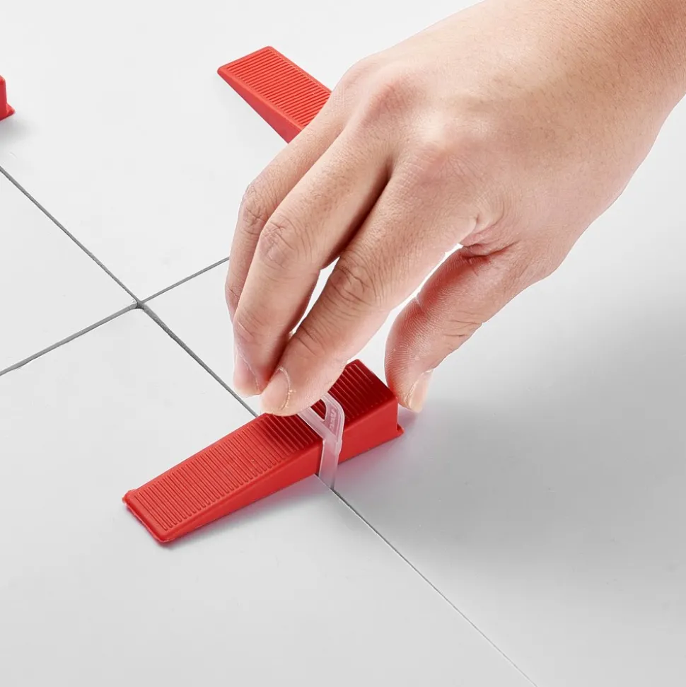 VEVOR Tile Leveling System Clips, 2200-Piece DIY Tile Leveler Spacers, 1/16"(1.5 mm) Tile Leveler Clips, Tile Leveling System Tile Installation Tools for Professional Ceramic Tile, Stone Installation
