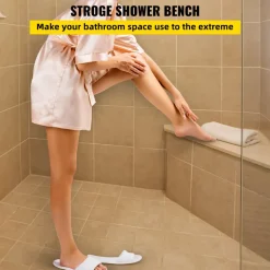 VEVOR Tile Shower Seat, 22.4