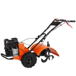 VEVOR Tiller Cultivator, 212CC 4-Stroke Garden Cultivator, Tiller with 4 Steel Adjustable Rear Tines for Lawn, Garden and Field Soil Cultivation