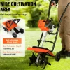 VEVOR Tiller Cultivator, 31CC 4-Stroke Garden Cultivator, Tiller with 4 Steel Adjustable Front Tines for Lawn, Garden and Field Cultivation