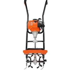 VEVOR Tiller Cultivator, 31CC 4-Stroke Garden Cultivator, Tiller with 4 Steel Adjustable Front Tines for Lawn, Garden and Field Cultivation