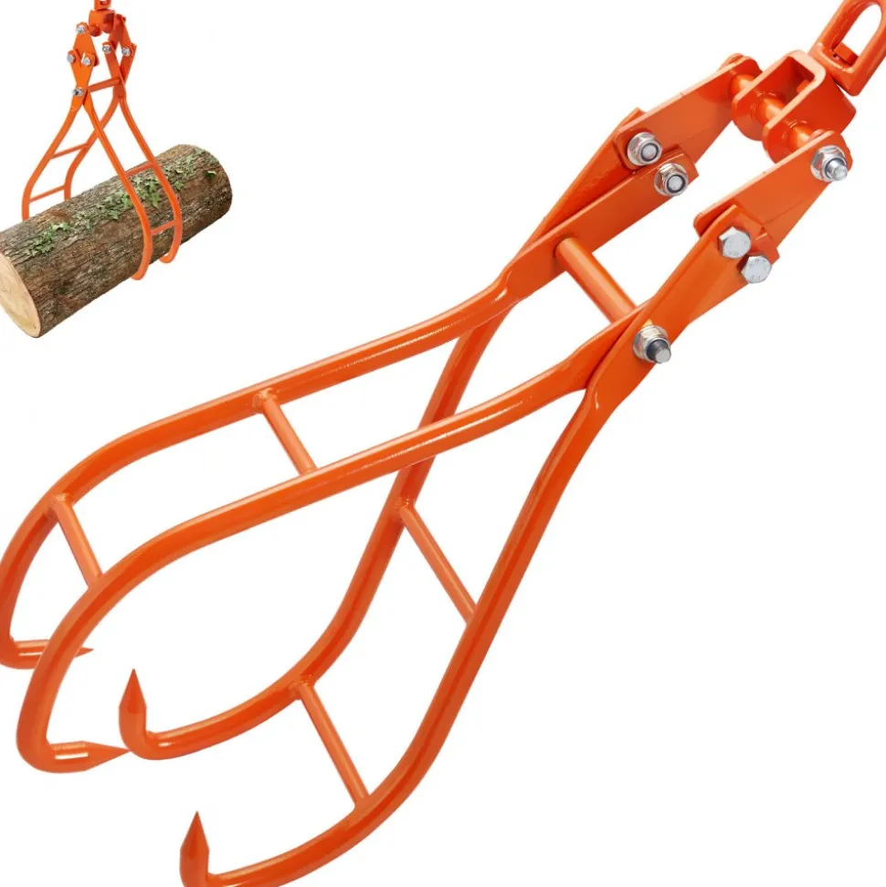 VEVOR Timber Claw Hook, 28 inch 4 Claw Log Grapple for Logging Tongs, Swivel Steel Log Lifting Tongs, Eagle Claws Design with 2205 lbs/1000 kg Loading Capacity for Tractors, ATVs, Trucks, Forklifts