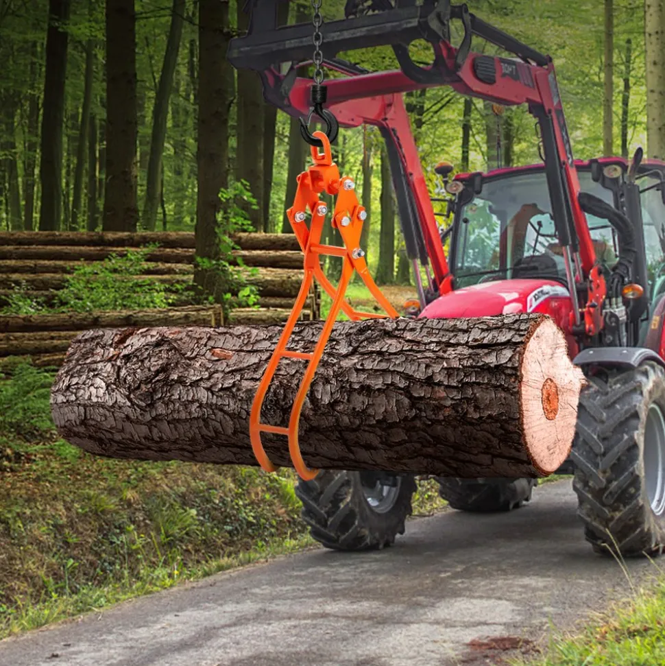 VEVOR Timber Claw Hook, 28 inch 4 Claw Log Grapple for Logging Tongs, Swivel Steel Log Lifting Tongs, Eagle Claws Design with 2205 lbs/1000 kg Loading Capacity for Tractors, ATVs, Trucks, Forklifts