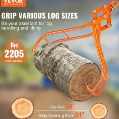 VEVOR Timber Claw Hook, 28 inch 4 Claw Log Grapple for Logging Tongs, Swivel Steel Log Lifting Tongs, Eagle Claws Design with 2205 lbs/1000 kg Loading Capacity for Tractors, ATVs, Trucks, Forklifts