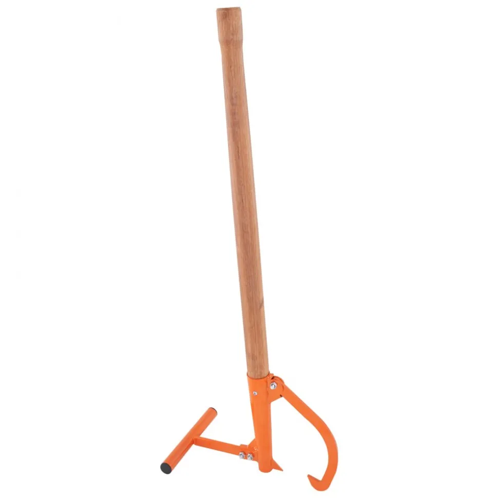 VEVOR Timberjack, 46.5 in, Heavy Duty Log Lifter with Wooden Handle, Log Roller with Adjustable Cant Hook, Logging Tools Log Jack for Logs Ups to 15" Dia, Timber Jack for Rolling Cutting Lifting Logs