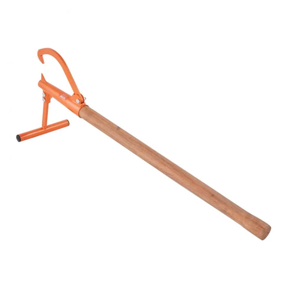 VEVOR Timberjack, 46.5 in, Heavy Duty Log Lifter with Wooden Handle, Log Roller with Adjustable Cant Hook, Logging Tools Log Jack for Logs Ups to 15" Dia, Timber Jack for Rolling Cutting Lifting Logs