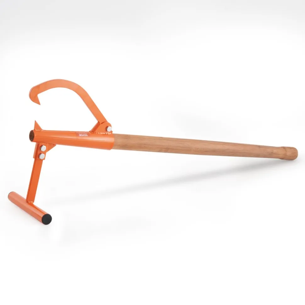 VEVOR Timberjack, 46.5 in, Heavy Duty Log Lifter with Wooden Handle, Log Roller with Adjustable Cant Hook, Logging Tools Log Jack for Logs Ups to 15" Dia, Timber Jack for Rolling Cutting Lifting Logs