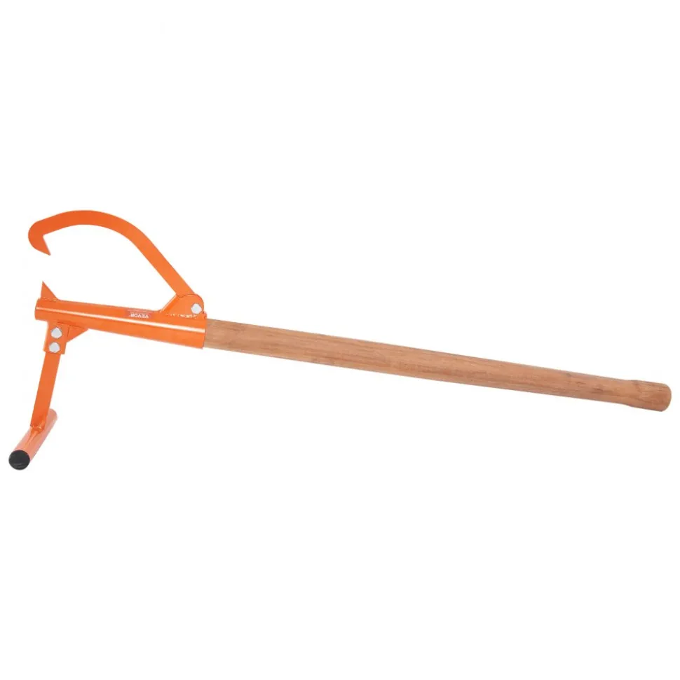 VEVOR Timberjack, 46.5 in, Heavy Duty Log Lifter with Wooden Handle, Log Roller with Adjustable Cant Hook, Logging Tools Log Jack for Logs Ups to 15" Dia, Timber Jack for Rolling Cutting Lifting Logs