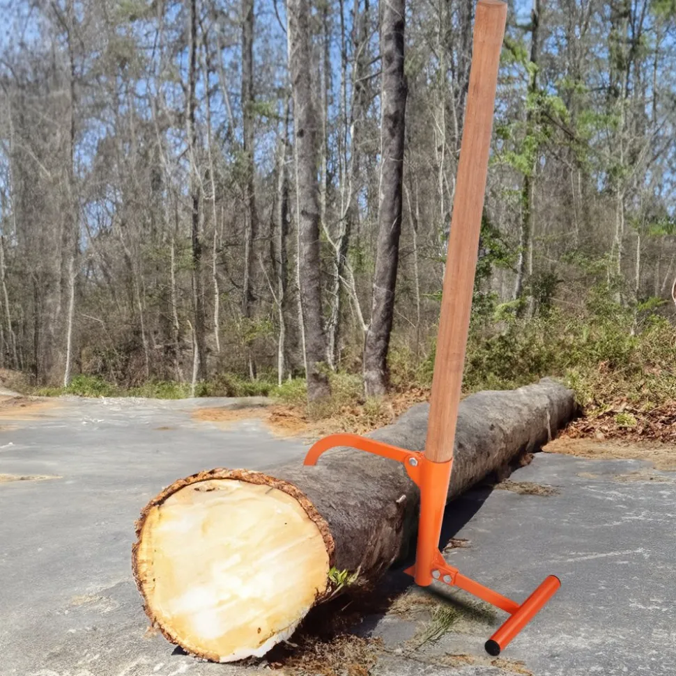 VEVOR Timberjack, 46.5 in, Heavy Duty Log Lifter with Wooden Handle, Log Roller with Adjustable Cant Hook, Logging Tools Log Jack for Logs Ups to 15" Dia, Timber Jack for Rolling Cutting Lifting Logs