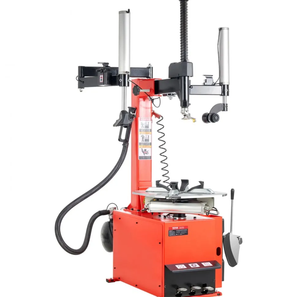 VEVOR Tire Changer Machine, 1.5HP Copper Motor, Durable Tire Changer with Air Pressure Gauge & Pneumatic Assist Arm, Pedal Operated Tire Changer with Thickened Chuck, Fit for Sedan/SUV/Pickup Truck