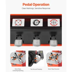 VEVOR Tire Changer Machine, 1.5HP Copper Motor, Durable Tire Changer with Air Pressure Gauge & Pneumatic Assist Arm, Pedal Operated Tire Changer with Thickened Chuck, Fit for Sedan/SUV/Pickup Truck